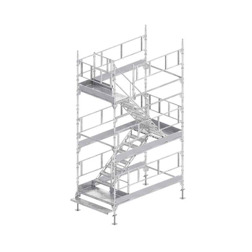Trapptorn 3x1,65x4m Stål