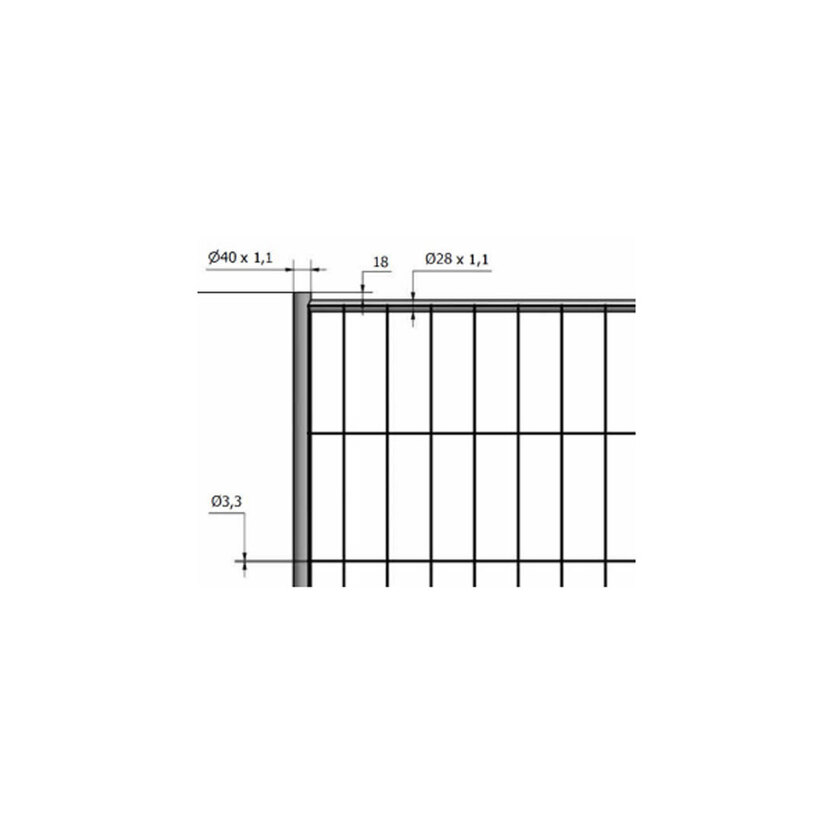 HMF Byggstängsel 2200 Stål paket 30-pack